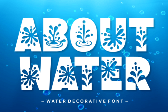 About Water: A Playful Decorative Font for Creative Projects