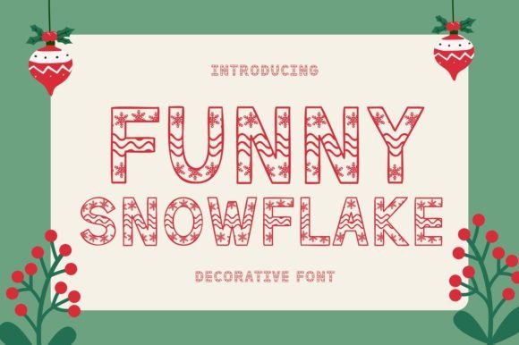 Funny Snowflake Font for Branding and Design