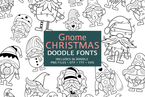 Gnome Christmas Doodle Font for Web Design