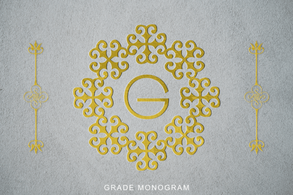 Grade Monogram Font for Web Design