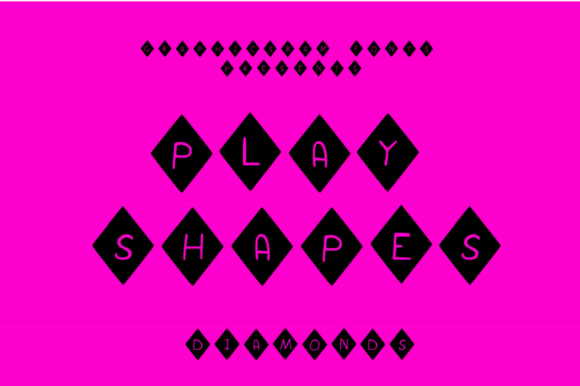 Play Shapes Diamonds: A Playful Font for Youthful Branding