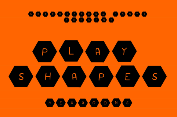 Play Shapes Hexagons Font for Web Design