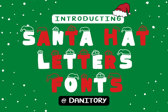 Santa Hat Letters: A Festive Font for Branding Projects