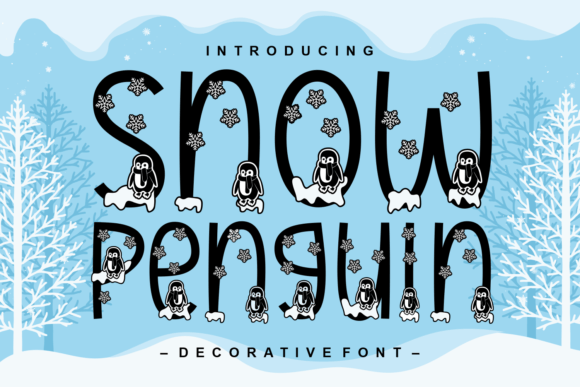 Snow Penguin Font for Winter-Themed Branding