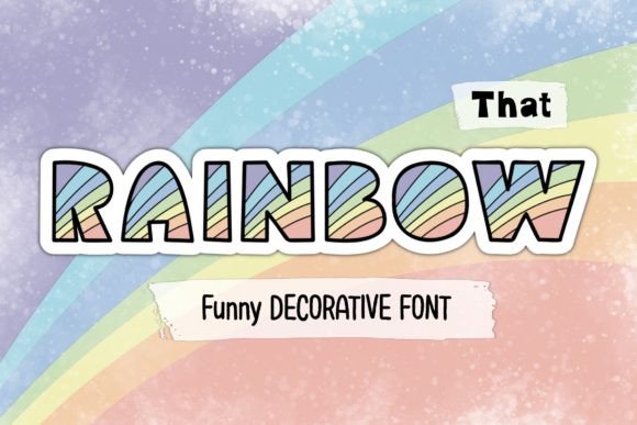 That Rainbow: A Playful Font for Editorial Design