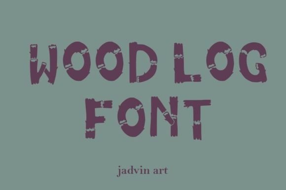 Wood Log Font for Business Branding and Design
